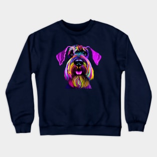 Giant Schnauzer Colorful Art Print Crewneck Sweatshirt